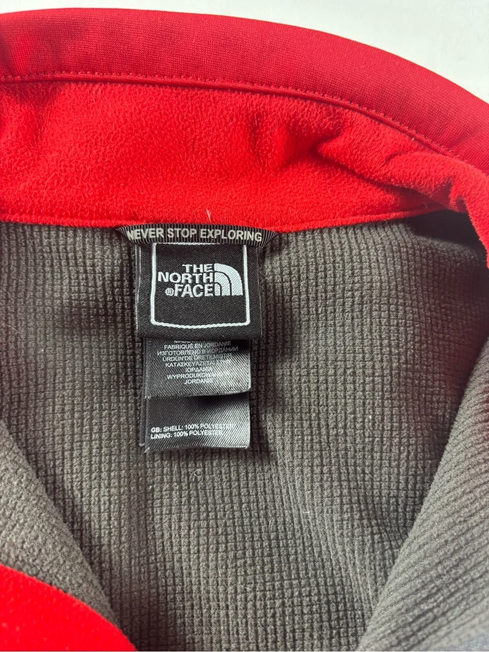 The North Face Apex Canyonwall Red Fleece Lined Full Zip Jacket Men's Small